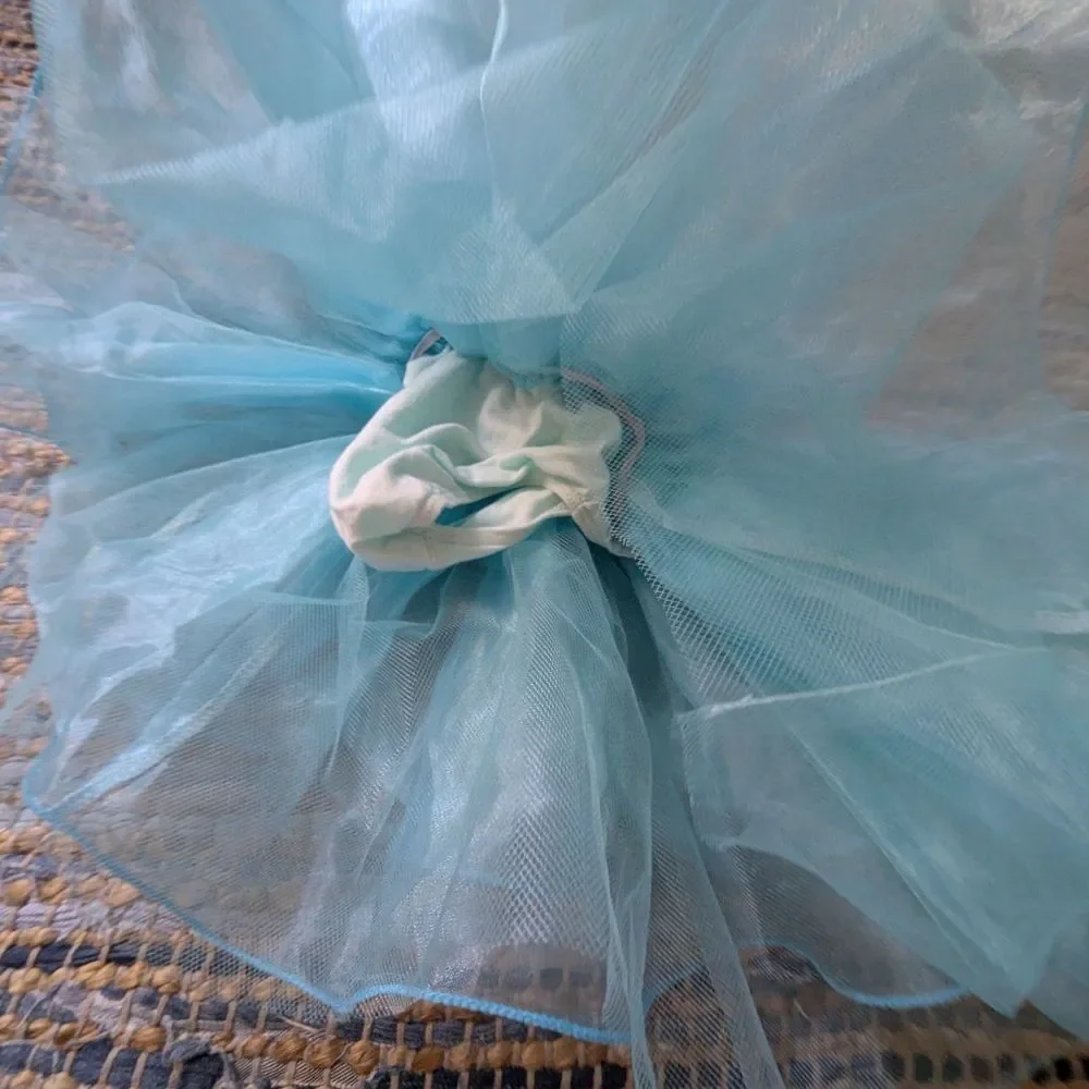 Light Blue Princess Tulle Sequin Costume Dress XL Kids Fairy Castlecore Hallowee